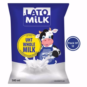 Lato UHT Whole MILK 500ml (Box of 12 pieces)